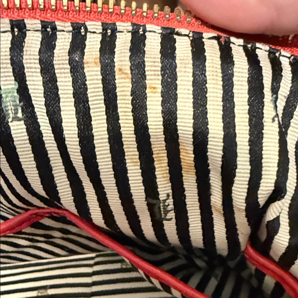 L.A.M.B. Red & Orange Alston Saddle  Y2K White Era Handbag - Picture 16 of 16